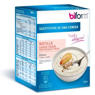 Biform Crema Sustitutivas Sabor Yogur con Cereales y Frutas 6 sobres