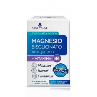 Natysal Magnesio Bisglicinato + Vitamina B6 60 Comprimidos
