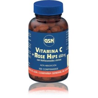 G.s.n. Vitamina-C y Rose Hips 650mg 100 Comprimidos
