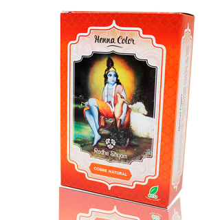 Radhe Shyam Henna Tinte Natural Cobre Natural en Polvo Eco 100 Gramos