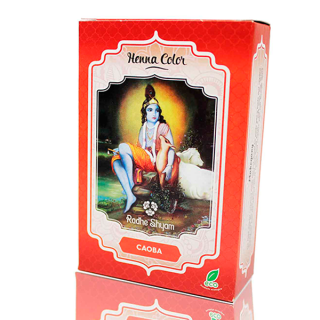 Radhe Shyam Henna Tinte Natural Caoba en Polvo Eco 100 Gramos