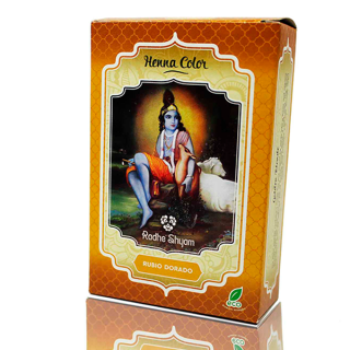 Radhe Shyam Henna Color Rubio Dorado en Polvo Eco 100 Gramos