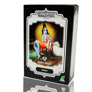 Radhe Shyam Henna Tinte Natural Negra en Polvo Eco 100 Gramos