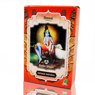 Radhe Shyam Henna Tatuaje Natural en Polvo Eco 50 Gramos