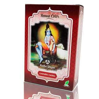 Radhe Shyam Henna Color Castaño Caoba en Polvo Eco 100 Gramos