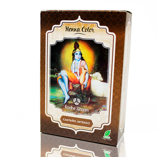 Radhe Shyam Henna Color Castaño Intenso en Polvo Eco 100 Gramos