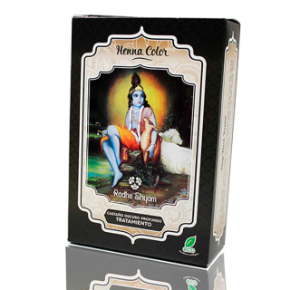 Radhe Shyam Henna Color Castaño Oscuro Profundo en Polvo Eco 2 Bolsas X 50 Gramos