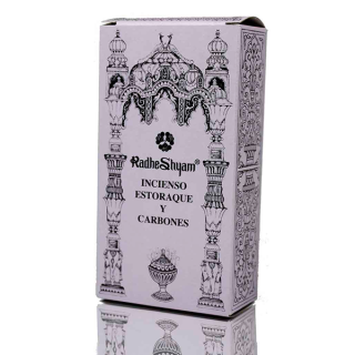 Radhe Shyam Incienso Estoraque Carbones 20 Unidades