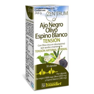 Ynsadiet Zentrum Ajo Negro Olivo y Espino Blanco 30 Cápsulas