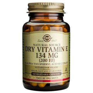Solgar Dry Vitamin-E 200Ui 134MG seca 50 Cápsulas