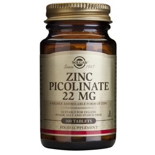 Solgar Zinc Picolinato 22MG 100 Comprimidos