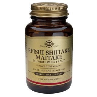 Solgar Reishi Shiitake Maitake 50 Cápsulas