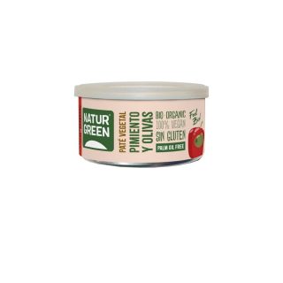 Natur Green Pate Vegetal de Pimiento y Olivas 125 Gramos