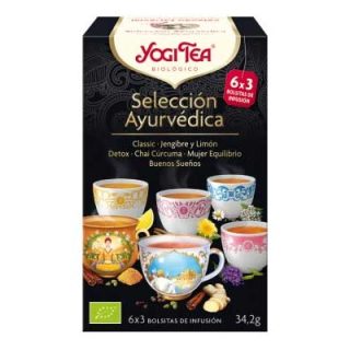 Yogi Tea Seleccion Ayurvedica Tes Variados 6 Variedades X 3 Bolsas