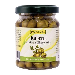 Rapunzel Alcaparras en Aceite de Oliva 120 Gramos