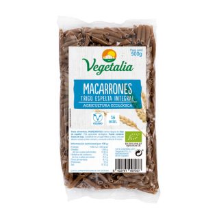 Vegetalia Macarrones Espelta Integral Eco 500 Gramos