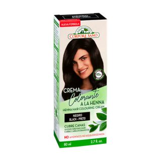 Corpore Sano Crema Cubre Canas a La Henna Color Negro 80ml