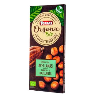 Torras Chocolate Negro 70% Cacao con Avellanas 100 Gramos