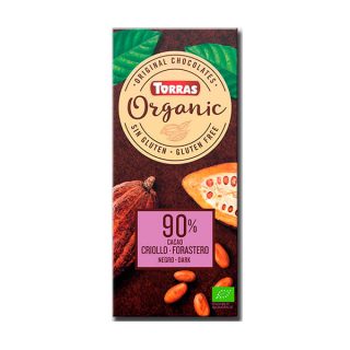 Torras Chocolate Negro 90% Cacao Criollo Forastero 100 Gramos