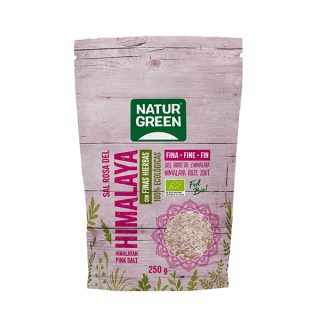 Natur Green Sal Rosa del Himalaya Fina con Hierbas Eco 250 Gramos