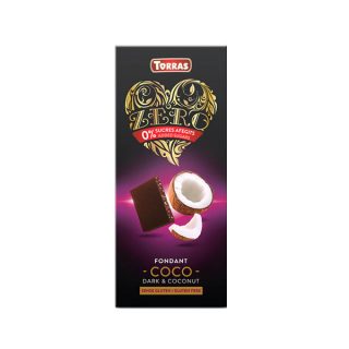 Torras Chocolate Negro con Coco Zero 125 Gramos