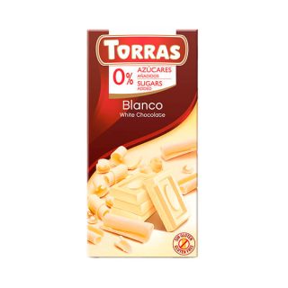Torras Chocolate Blanco con Maltitol Sin Azúcar 75 Gramos