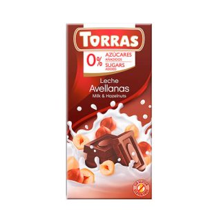Torras Chocolate con Leche y Avellanas 75 Gramos