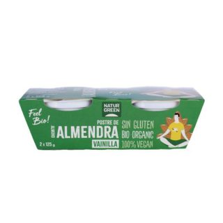 Natur Green Postre Almendras Vainilla 2×125 Gramos