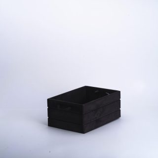Caja De Madera Cuerda 28x18x12 Negra