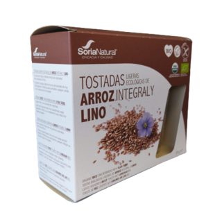 Soria Natural Tostadas Ligeras de Arroz Integral y Lino 25×4 Gramos