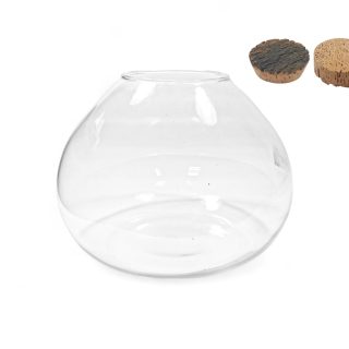 Terrarium iside Ø25 h20 tapón corcho natural