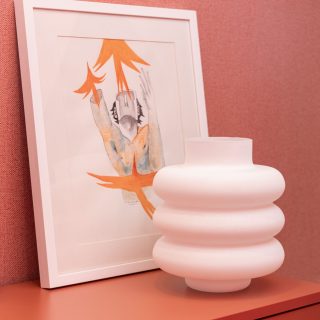 Jarrón Michelin Ø22 H3 Color Blanco Envejecido