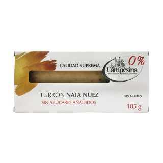 La Campesina Turrón nata nuez s/g 185 Gramos