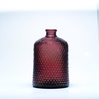 Botella Primavera Rayada Rojo Teja