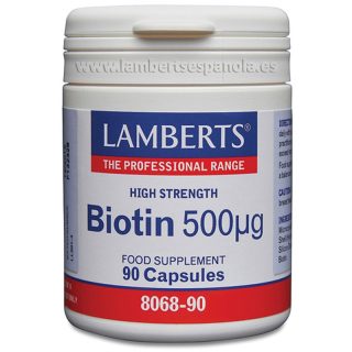 Lamberts Biotina 500mg 90 Cápsulas