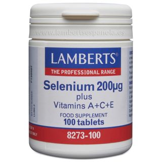 Lamberts Selenio 200μg Vitaminas-A-C-E 100 Comprimidos