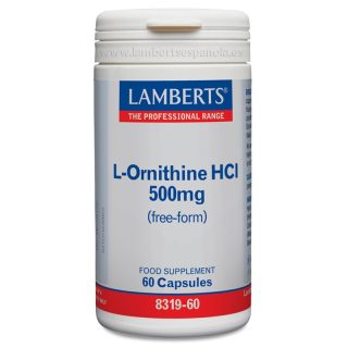 Lamberts L-Ornitina HCL 500mg 60 Cápsulas