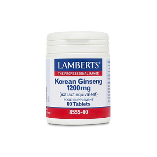 Lamberts Ginseng Rojo Coreano 1200mg 60 Cápsulas