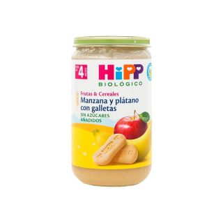 Hipp Potito de Manzana y Platano con Galletas +4M 250 Gramos