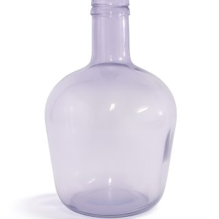 Damajuana Botella Decorativa de Vidrio Malva  4 litros
