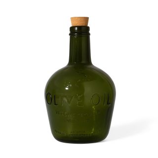 Damajuana Botella de Vidrio Verde para Aceite de Oliva – 4 Litros con Tapón de Corcho