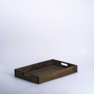 Bandeja De Madera Grande Envejecida