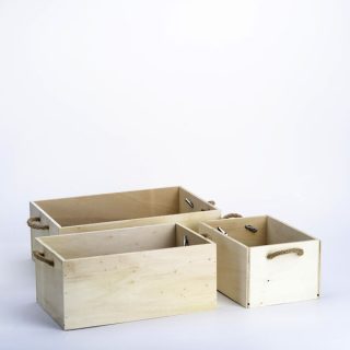 Set De 3 Cajas Con Cuerda