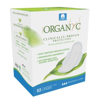 Compresas ecológicas de día con alas – Organyc