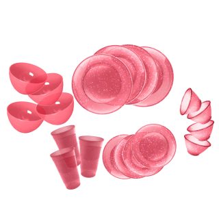 Vajilla Bambú 20 Piezas