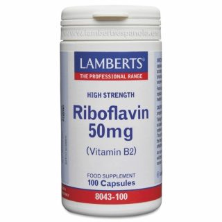 Lamberts Vitamin B2 50mg Riboflavina 100 Cápsulas