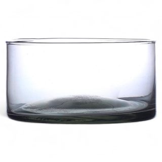 Jarrón centro cristal diámetro 20 altura 10 cm