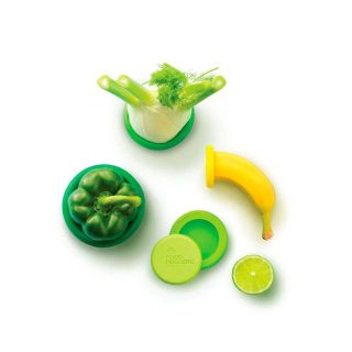 Juego de 5 tapas ajustables de silicona Fresh Greens – Food Huggers