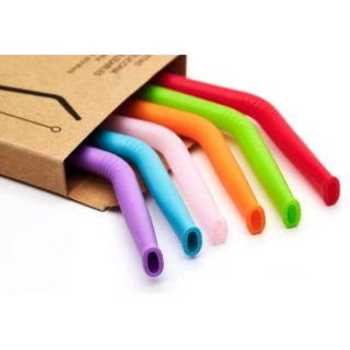 Pajitas Reutilizables de Silicona Pack de 6